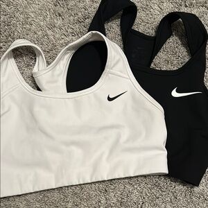 Nike Black and White Racerback Sports Bras